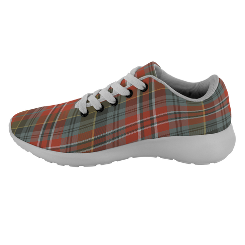 Image of Tartan Sneakers - MacPherson Weathered Scotland | Unisex Tartan Running Shoes | Sneakers Men & Women Tartan Shoes