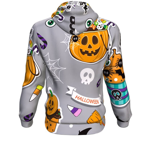 Image of Trick Or Treat Funny Boo Halloween Hoodie Over Print - shirtskishirt