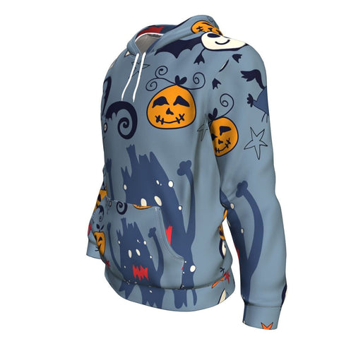 Image of Monsters, Ghosts, Spider On The Halloween Hoodie Over Print - shirtskishirt