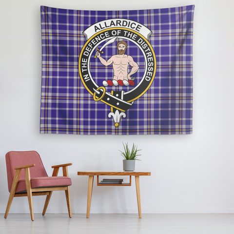 Image of Wall Tapestry Allardice Tartan Clan Badge Scottish - shirtskishirt