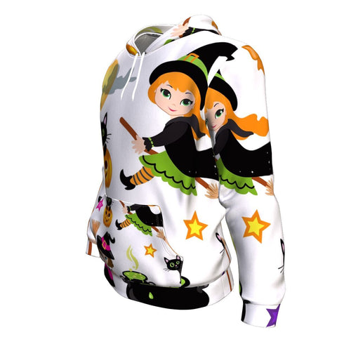 Image of Cute Witches Halloween Hoodie Over Print - shirtskishirt