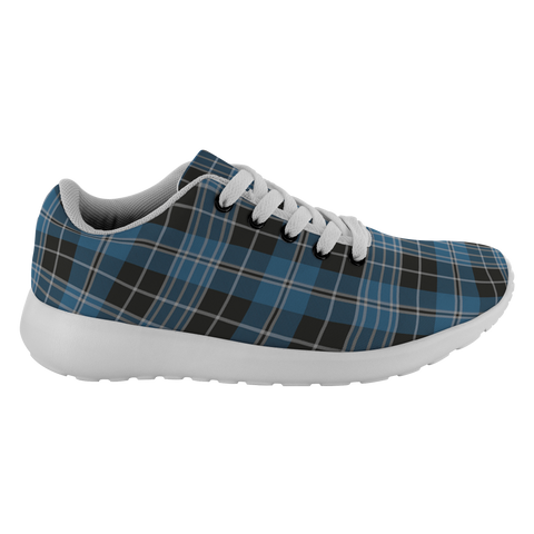 Image of ScottishShop Tartan Sneakers Clergy Blue Scotland Tartan Running Shoes - shirtskishirt