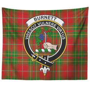 Wall Tapestry Burnett Ancient Tartan Clan Badge Scottish