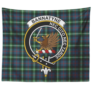 Wall Tapestry Bannatyne Tartan Clan Badge Scottish - shirtskishirt