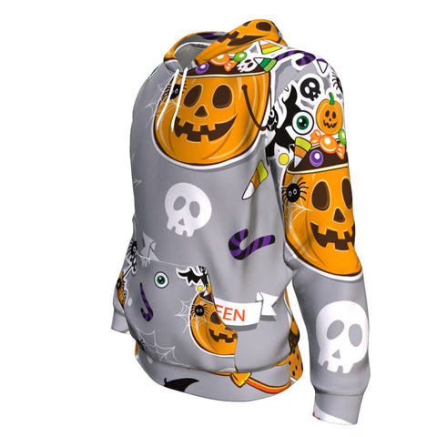 Image of Trick Or Treat Funny Boo Halloween Hoodie Over Print - shirtskishirt