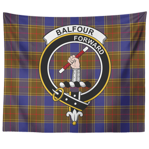 Wall Tapestry Balfour Modern Tartan Clan Badge Scottish - shirtskishirt