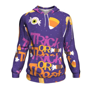 Candy Sweet Trick Or Treat Funny Halloween Hoodie Over Print - shirtskishirt