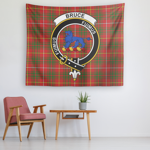 Image of Wall Tapestry Bruce Modern Tartan Clan Badge Scottish