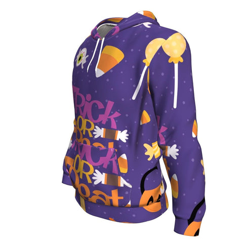 Image of Candy Sweet Trick Or Treat Funny Halloween Hoodie Over Print - shirtskishirt