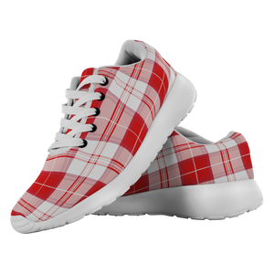 Tartan Sneakers - Menzies Red Scotland | Unisex Tartan Running Shoes | Sneakers Men & Women Tartan Shoes