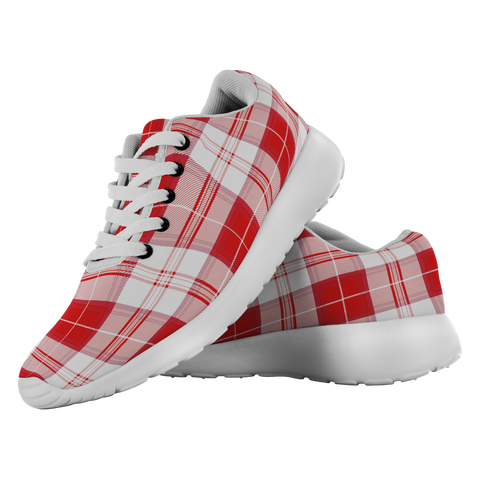 Image of Tartan Sneakers - Menzies Red Scotland | Unisex Tartan Running Shoes | Sneakers Men & Women Tartan Shoes