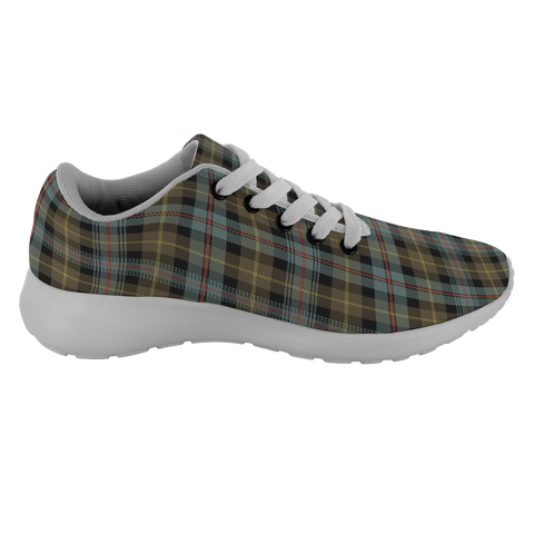 Image of ScottishShop Tartan Sneakers Farquharson Weathered Scotland Tartan Running Shoes - shirtskishirt