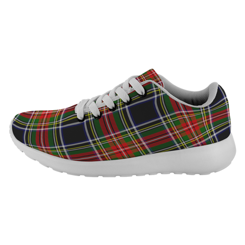 Image of Tartan Sneakers - Stewart Black Scotland | Unisex Tartan Running Shoes | Sneakers Men & Women Tartan Shoes