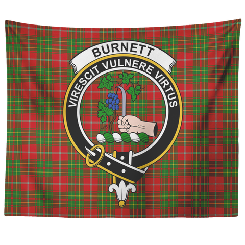 Image of Wall Tapestry Burnett Tartan Clan Badge Scottish