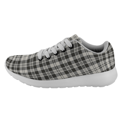 Image of Tartan Sneakers - Scott Black & White Ancient Scotland | Unisex Tartan Running Shoes | Sneakers Men & Women Tartan Shoes