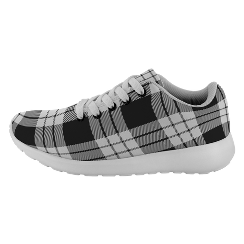 Image of Tartan Sneakers - MacFarlane Black & White Scotland | Unisex Tartan Running Shoes | Sneakers Men & Women Tartan Shoes