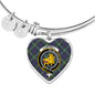 Campbell Argyll Modern Scottish Clan Tartan Bangle Heart Shine On Bangle Heart