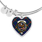Agnew Modern Clan Tartan Heart Bangle Shine On Bangle Heart
