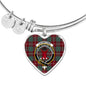Crawford Modern Scottish Clan Tartan Bracelet Bangle Heart Jewelry Shine On Bangle Heart
