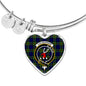 Colquhoun Modern Scottish Clan Tartan Bracelet Bangle Heart Jewelry Shine On Bangle Heart