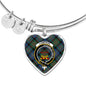 Cameron Of Erracht Ancient Scottish Clan Tartan Bangle Heart Shine On Bangle Heart