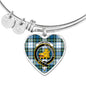 Campbell Dress Ancient Scottish Clan Tartan Bracelet Bangle Heart Jewelry Shine On Bangle Heart