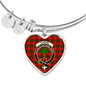 Cairns Scottish Clan Tartan Bracelet Bangle Heart Jewelry Shine On Bangle Heart