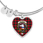 Belshes Scottish Clan Tartan Bangle Heart Shine On Bangle Heart