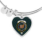 Baillie Hunting Scottish Clan Tartan Bangle Heart Shine On Bangle Heart