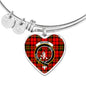 Brodie Modern Scottish Clan Tartan Bangle Heart Shine On Bangle Heart