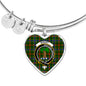 Bisset Pattern Scottish Clan Tartan Bangle Heart Shine On Bangle Heart