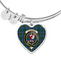 Cockburn Ancient Scottish Clan Tartan Bracelet Bangle Heart Jewelry Shine On Bangle Heart