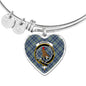 Boswell Scottish Clan Tartan Bangle Heart Shine On Bangle Heart