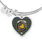 Campbell Faded Scottish Clan Tartan Bracelet Bangle Heart Jewelry Shine On Bangle Heart