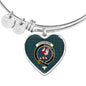 Cockburn Scottish Clan Tartan Bracelet Bangle Heart Jewelry Shine On Bangle Heart