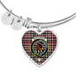 Borthwick Ancient Scottish Clan Tartan Bangle Heart Shine On Bangle Heart