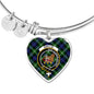 Baillie Scottish Clan Tartan Bangle Heart Shine On Bangle Heart