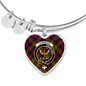 Carnegie Modern Scottish Clan Tartan Bangle Heart Shine On Bangle Heart