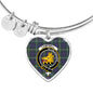 Campbell Argyll Modern Scottish Clan Tartan Bracelet Bangle Heart Jewelry Shine On Bangle Heart