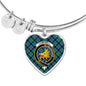 Campbell Of Cawdor Ancient Scottish Clan Tartan Bangle Heart Shine On Bangle Heart