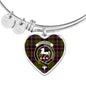 Cochrane Modern Scottish Clan Tartan Bracelet Bangle Heart Jewelry Shine On Bangle Heart
