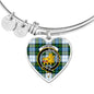 Campbell Dress Scottish Clan Tartan Bracelet Bangle Heart Jewelry Shine On Bangle Heart