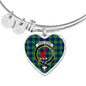 Armstrong Hunting Scottish Clan Tartan Bangle Heart Shine On Bangle Heart