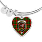 Byres Modern Scottish Clan Tartan Bangle Heart Shine On Bangle Heart