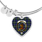 Baird Modern Scottish Clan Tartan Bangle Heart Shine On Bangle Heart