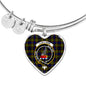 Clelland Scottish Clan Tartan Bracelet Bangle Heart Jewelry Shine On Bangle Heart