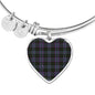 Clergy Green Scottish Clan Tartan Bracelet Bangle Heart Jewelry Shine On Bangle Heart