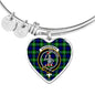Bannerman Scottish Clan Tartan Bangle Heart Shine On Bangle Heart