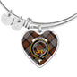 Cameron Of Erracht Weathered Scottish Clan Tartan Bangle Heart Shine On Bangle Heart