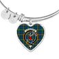 Colquhoun Ancient Scottish Clan Tartan Bracelet Bangle Heart Jewelry Shine On Bangle Heart